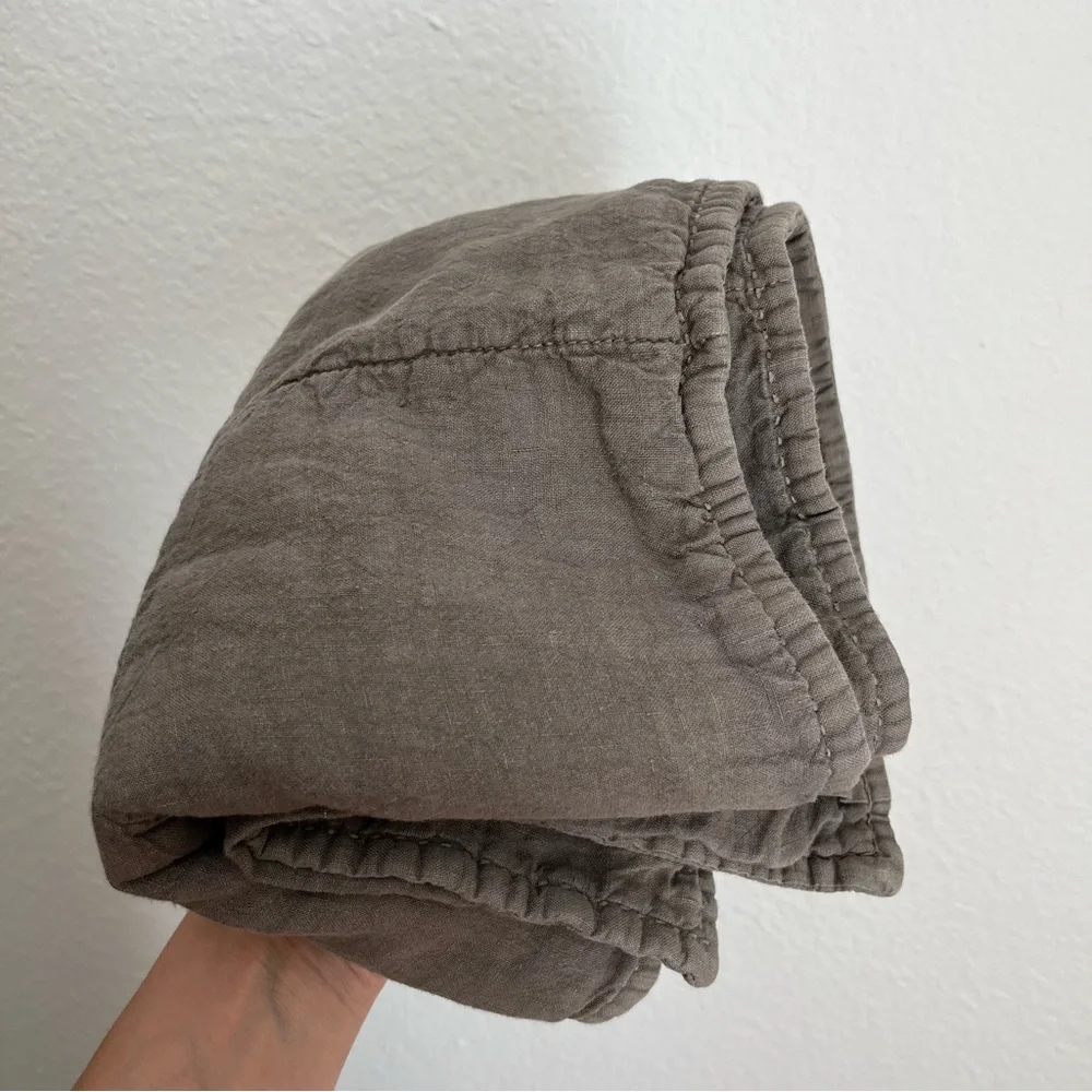 2 Restoration Hardware (NWOT+EUC) 14 x 22 Linen Quilted Lumbar Pillowcase